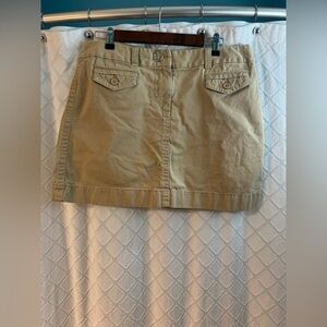 J. Crew Beige Cotton Mini Skirt